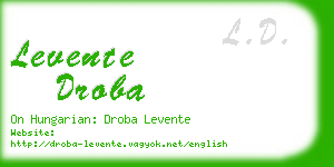 levente droba business card